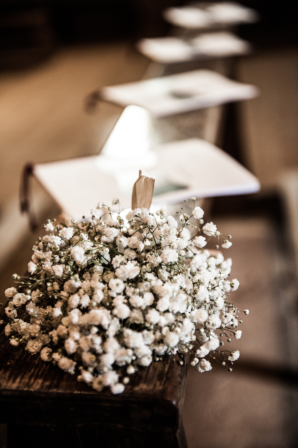 Decorations for benched done with Queen Anne's lace